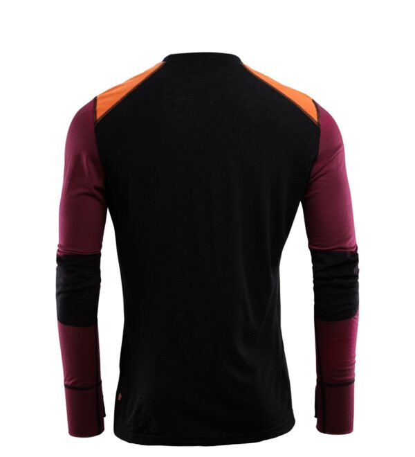 Aclima-LightWool Reinforced Crew Herre Sort-Oransje-103788-Sporten Bagn-2