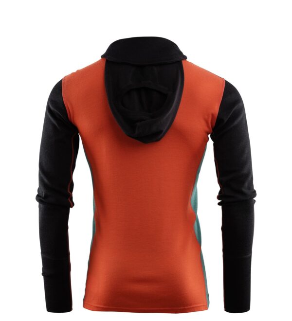 Aclima-WarmWool Hood Genser Zip Herre Oransje-104035-Sporten Bagn-5