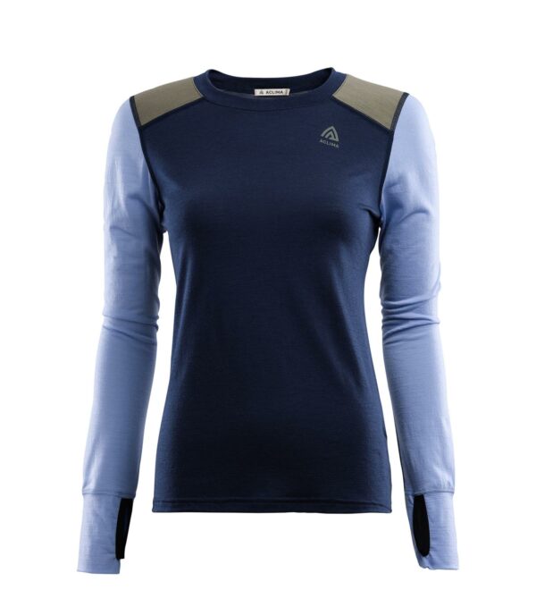 Aclima-LightWool Reinforced Crew Dame Marine-Blå-103755-Sporten Bagn-2