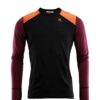 Aclima-LightWool Reinforced Crew Herre Sort-Oransje-103788-Sporten Bagn-1