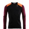 Aclima-LightWool Reinforced Crew Herre Sort-Oransje-103788-Sporten Bagn-3