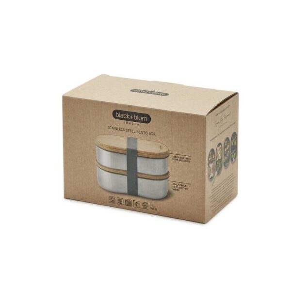 Black+Blum-Stainless Steel Dbl. Bento Box-BAM-BT-L016-Sporten Bagn-10
