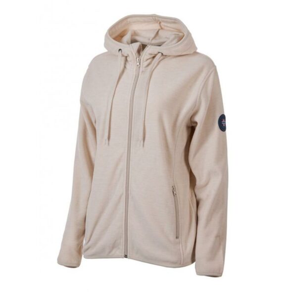 Move On Geilo Fleecejakke m/hette Dame Offwhite